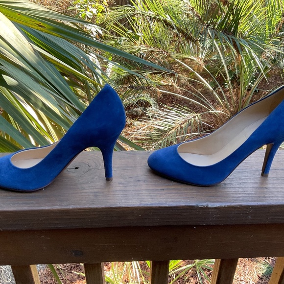 J. Crew Shoes - NEW J. Crew blue suede Mona pumps heels in Deep Atlantic size 7